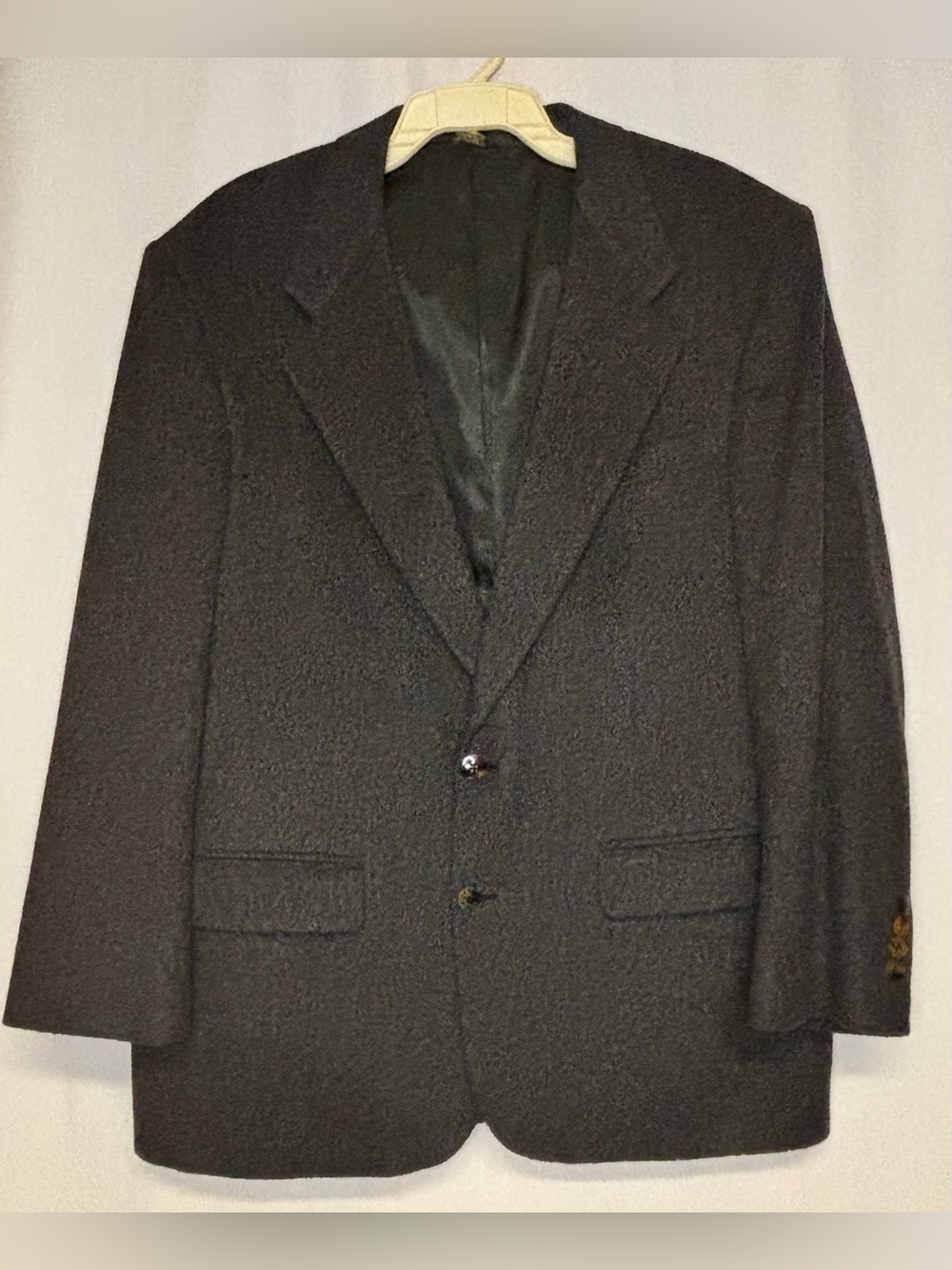 Pure Cashmere Dark Gray Sport Coat Blazer Jacket Made in USA Sz 42R Vintage